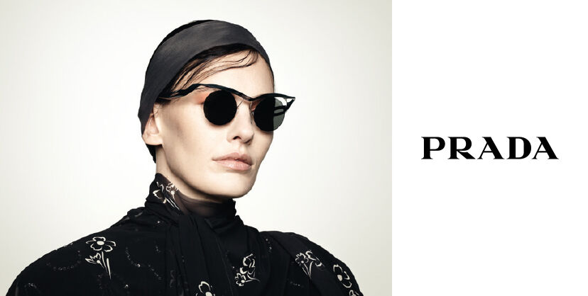 Prada PR 26ZS 16K08Z Oval Black Sunglasses | SmartBuyGlasses Canada