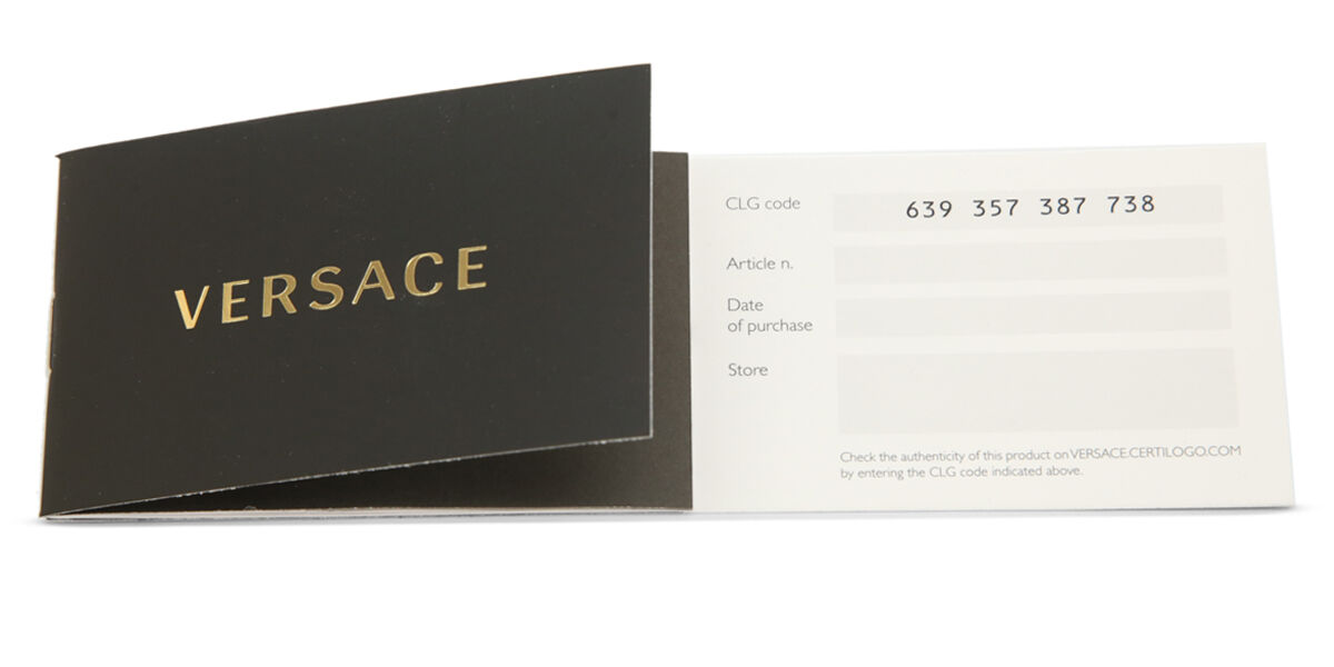 Versace VE3371D Asian Fit GB1 Square Black Eyeglasses