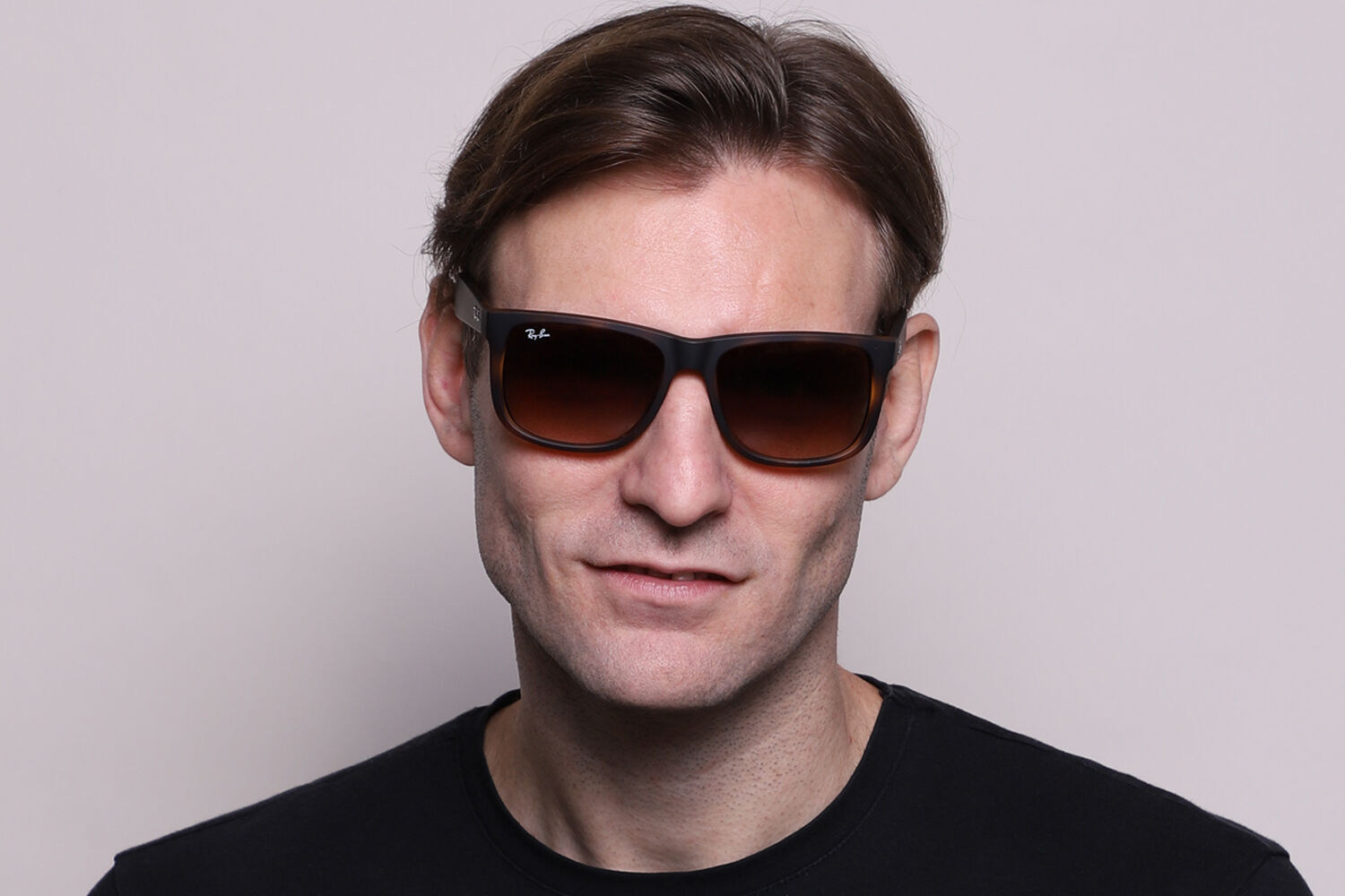 Ray-Ban RB4165 Justin 710/13 Square Rubber Light Havana Sunglasses