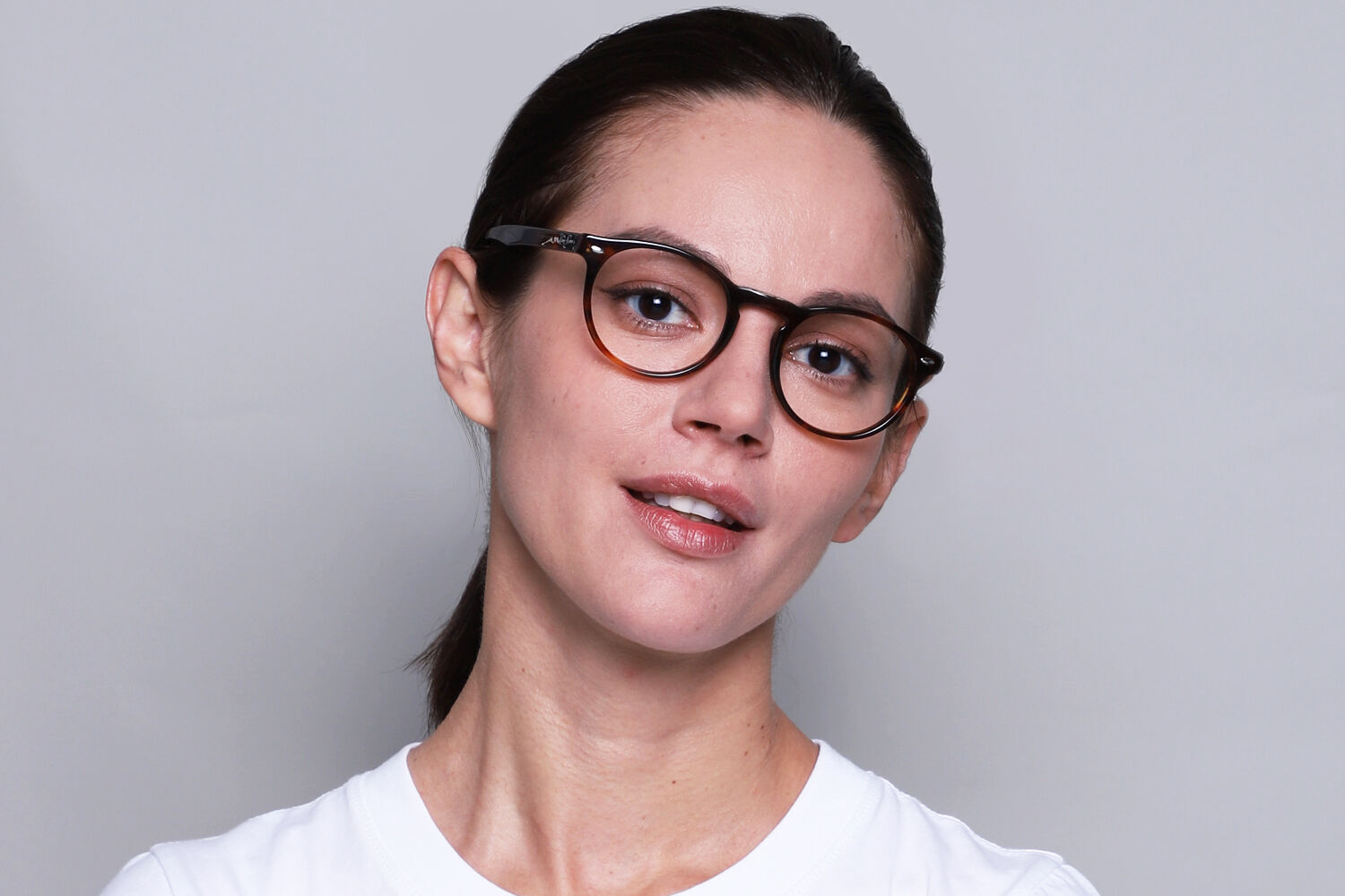 Ray-Ban RX5283 Icons 2144 Oval Striped Havana Eyeglasses