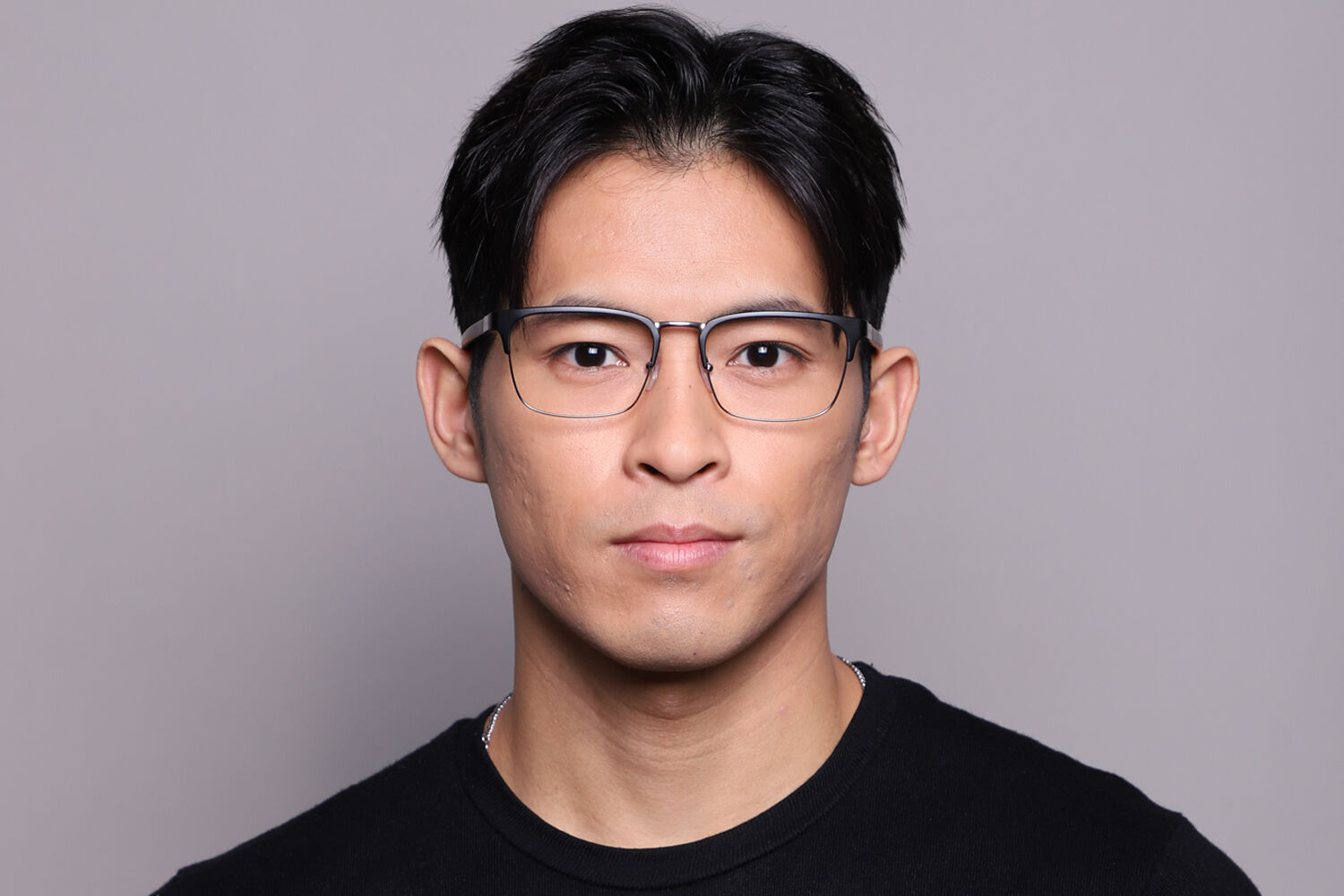 Prada PR 54TV 1BO1O1 Browline Matte Black Eyeglasses