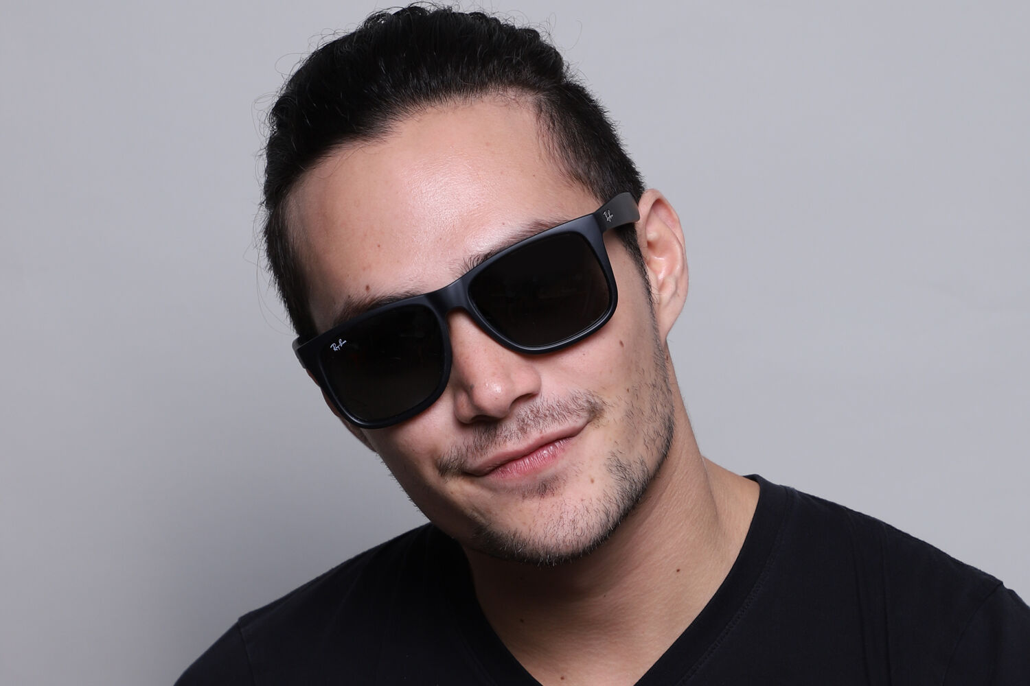 Ray-Ban RB4165F Justin Asian Fit 622/6G Square Rubber Black