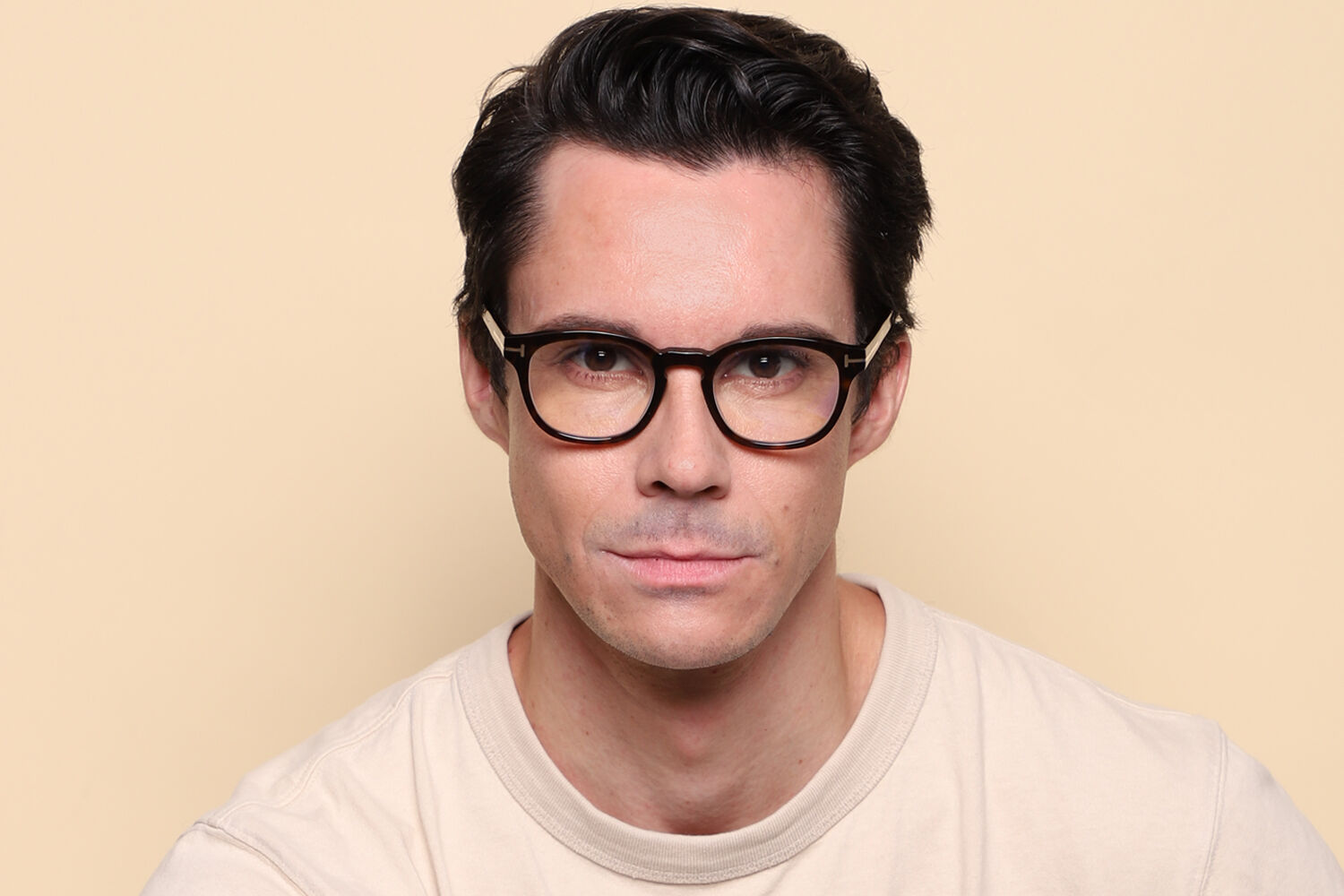 Tom Ford FT5532-B with Clip-On 52E Blue-Light Block Square