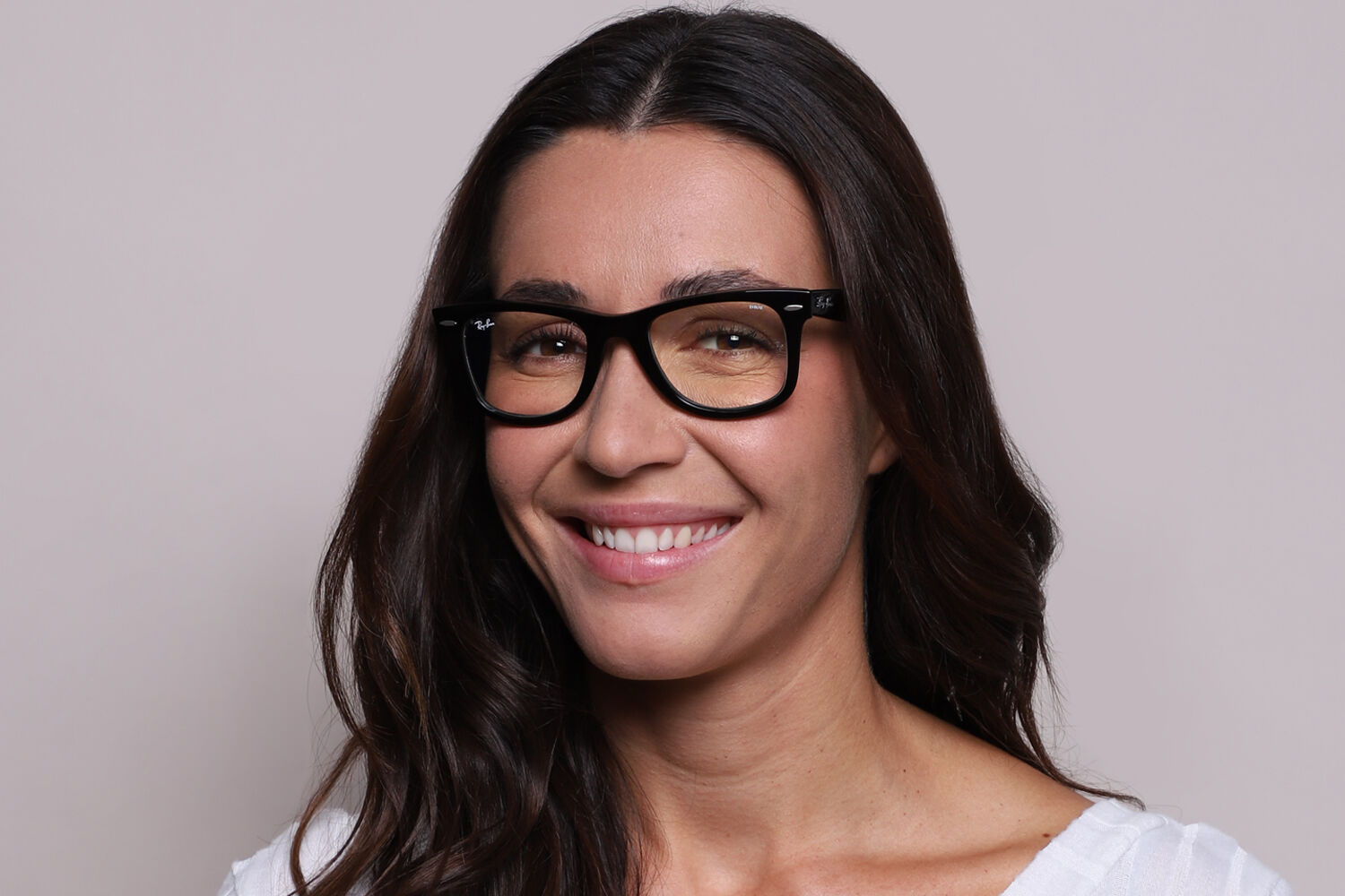 Ray-Ban RB2140 Wayfarer 901/5F Square Shiny Black Eyeglasses