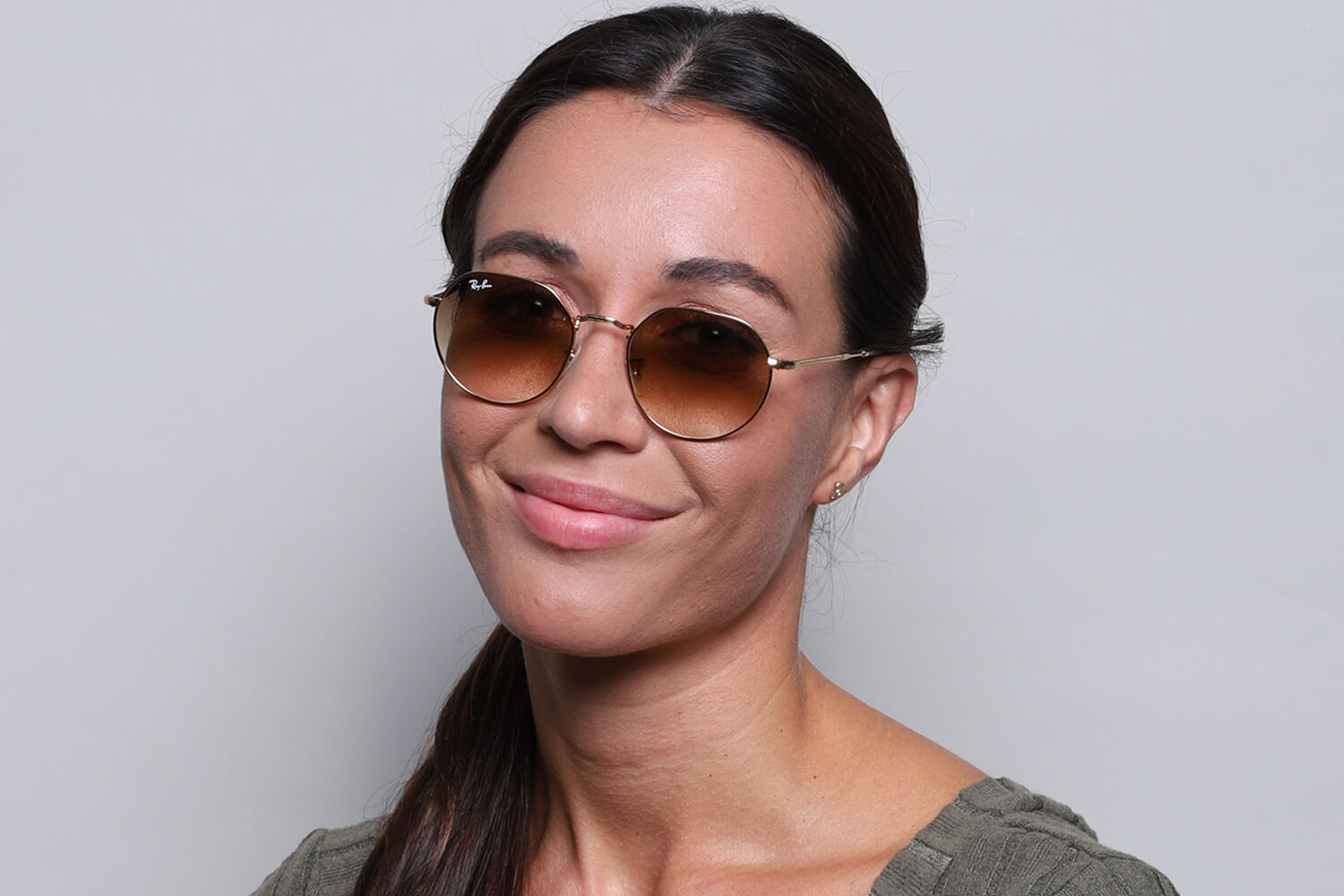 Ray-Ban RB3565 Jack 001/51 Oval Gold Sunglasses | SmartBuyGlasses