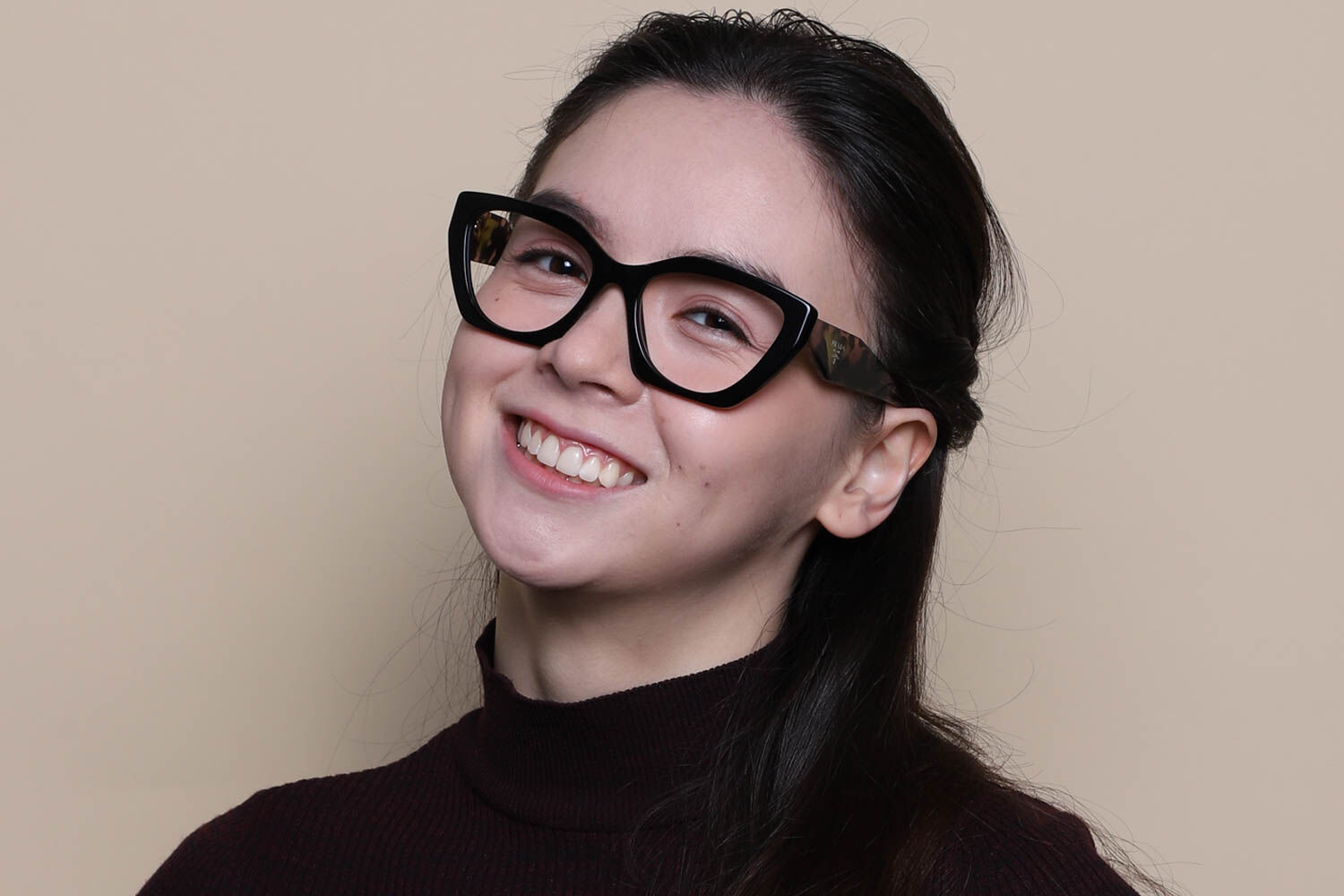 Prada PR 09YV 21B1O1 Cat Eye Black Eyeglasses | SmartBuyGlasses Canada