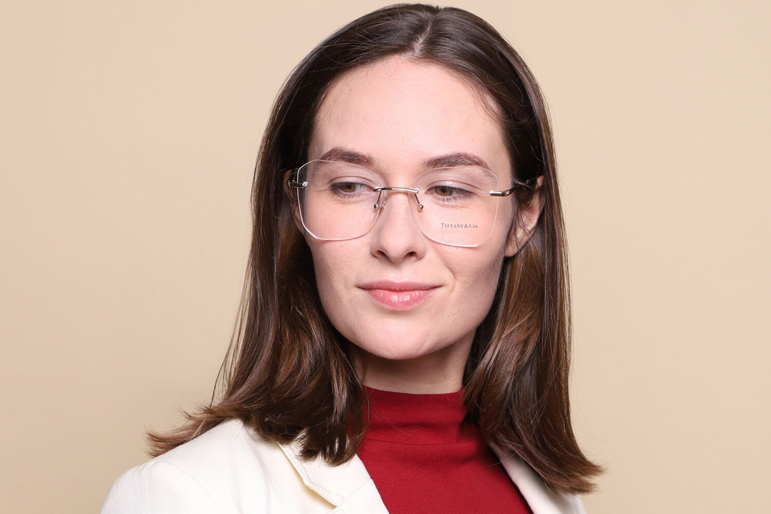 Tiffany & Co. TF1150 Asian Fit 6021 Geometric Pale Gold Eyeglasses