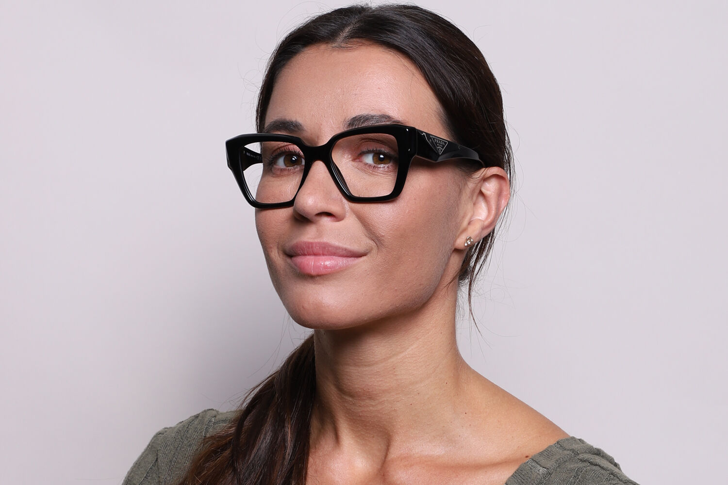 Prada PR 09ZV 1AB1O1 Cat Eye Black Eyeglasses | SmartBuyGlasses Canada