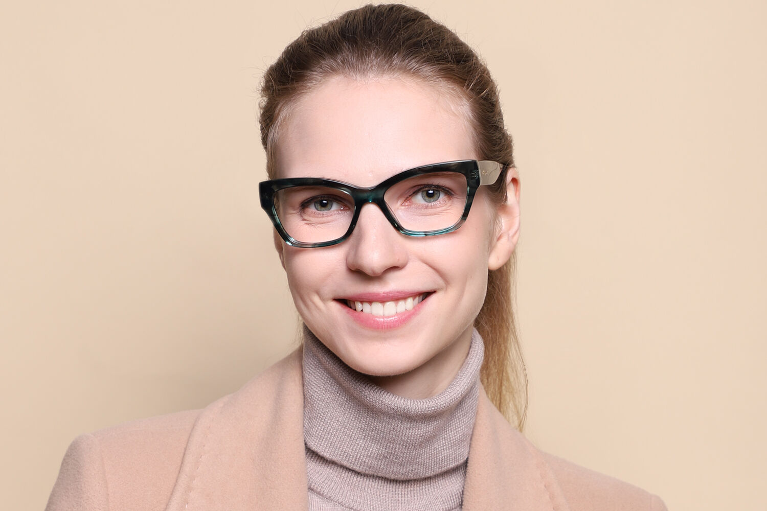 Vogue Eyewear VO5523 3088 Cat Eye Green Tortoise Eyeglasses
