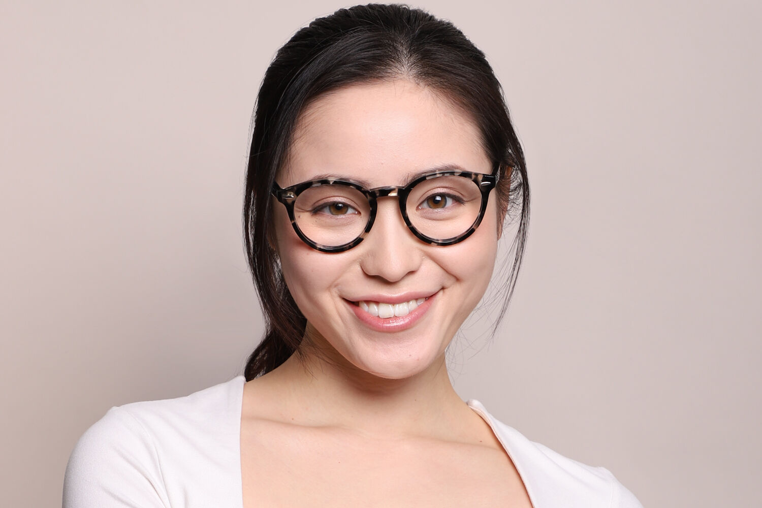 Ray-Ban RX7680V Larry 8117 Oval Grey Tortoise Eyeglasses