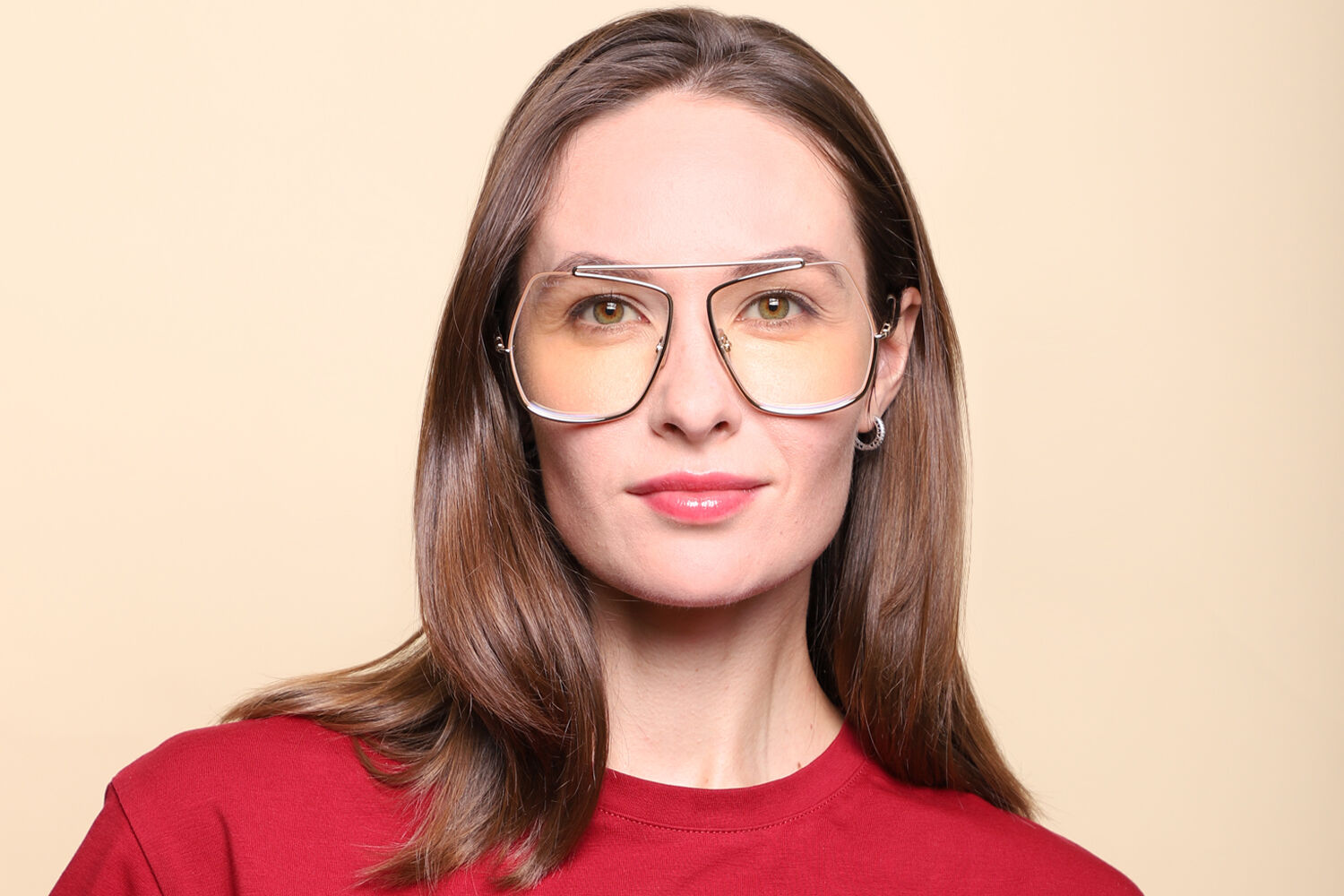 Max Mara MM5118-B Blue-Light Block 032 Shiny Pale Gold Eyeglasses