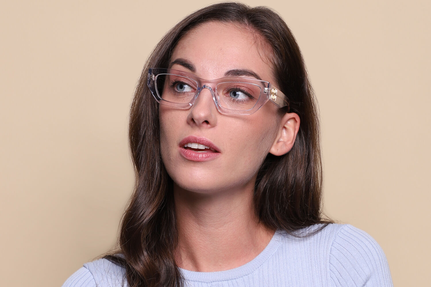 Miu Miu MU03XV 2AZ1O1 Cat Eye Clear Eyeglasses | SmartBuyGlasses