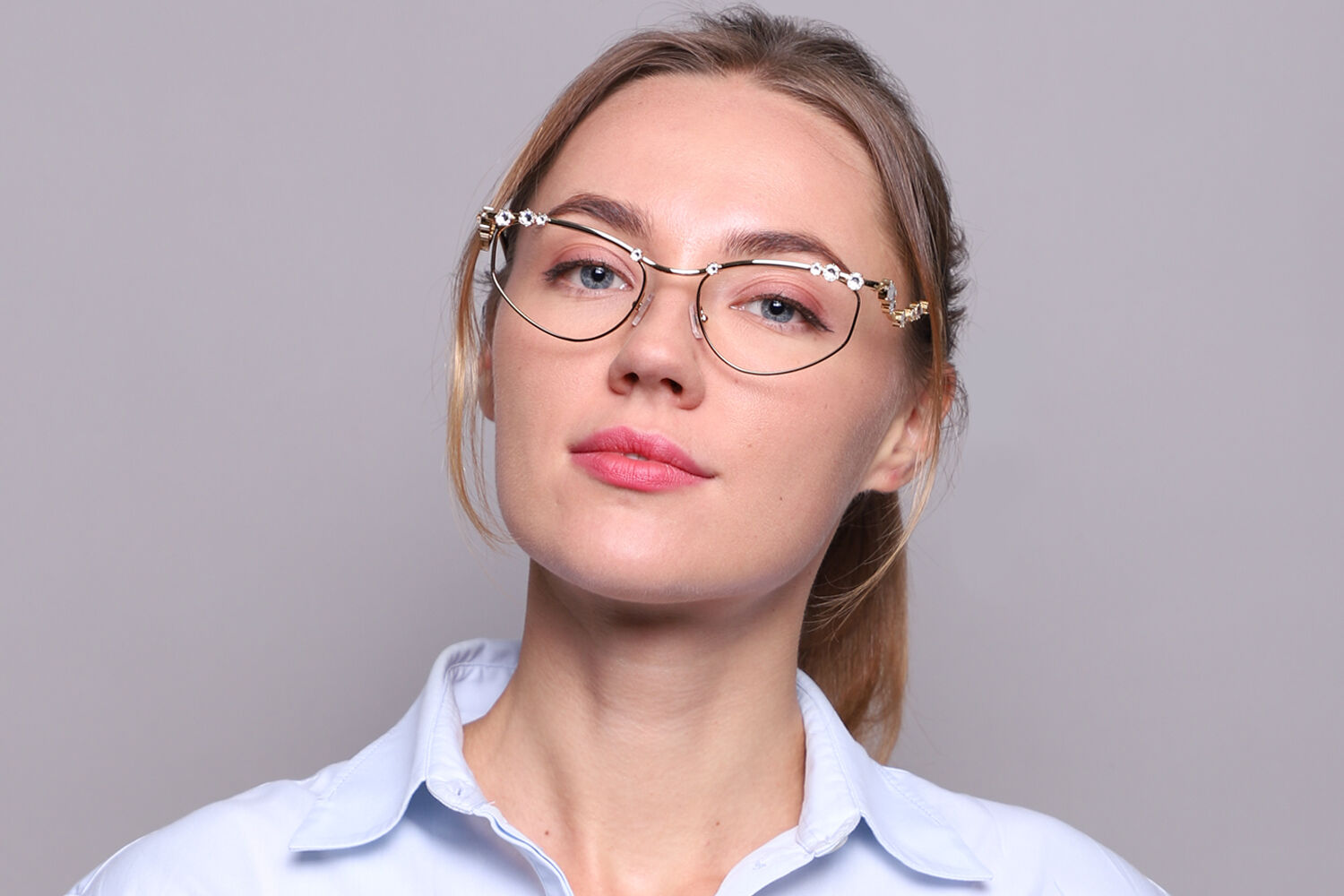 Swarovski SK1015 4004 Cat Eye Gold Eyeglasses | SmartBuyGlasses Canada