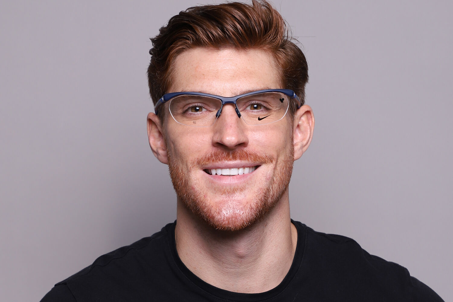 Nike 7401 410 Rectangle Matte Midnight Navy Blue Eyeglasses