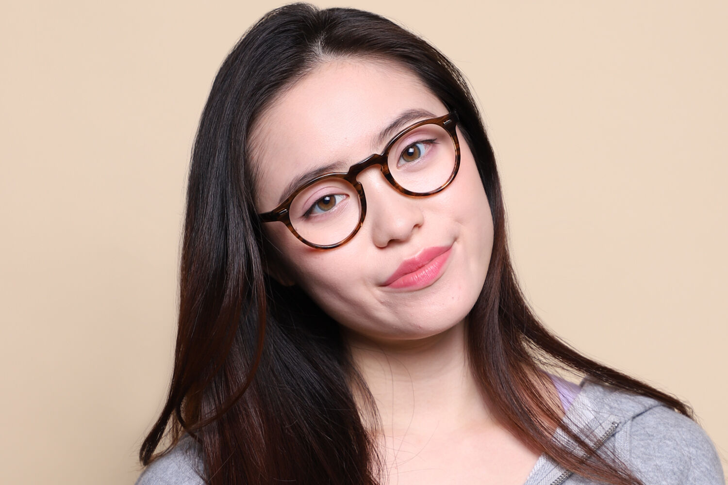 Oliver Peoples OV5186 Gregory Peck 1689 Oval Striped Sepia Brown