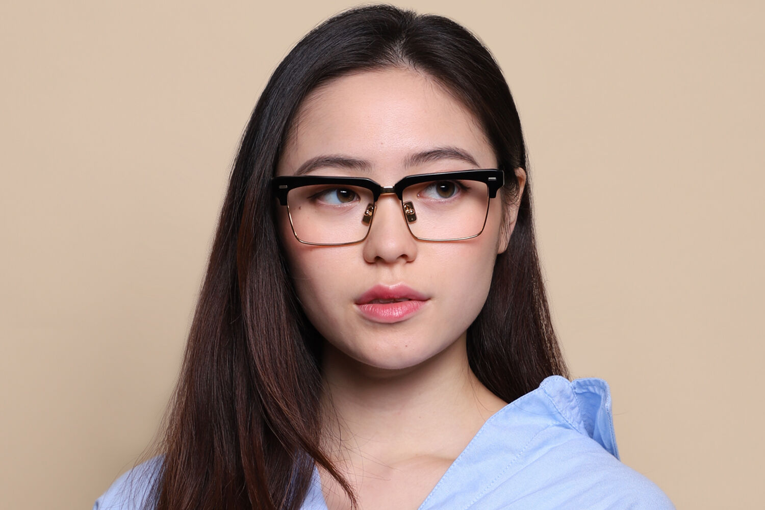 Miu Miu MU11XV 16K1O1 Browline Black/Gold Eyeglasses