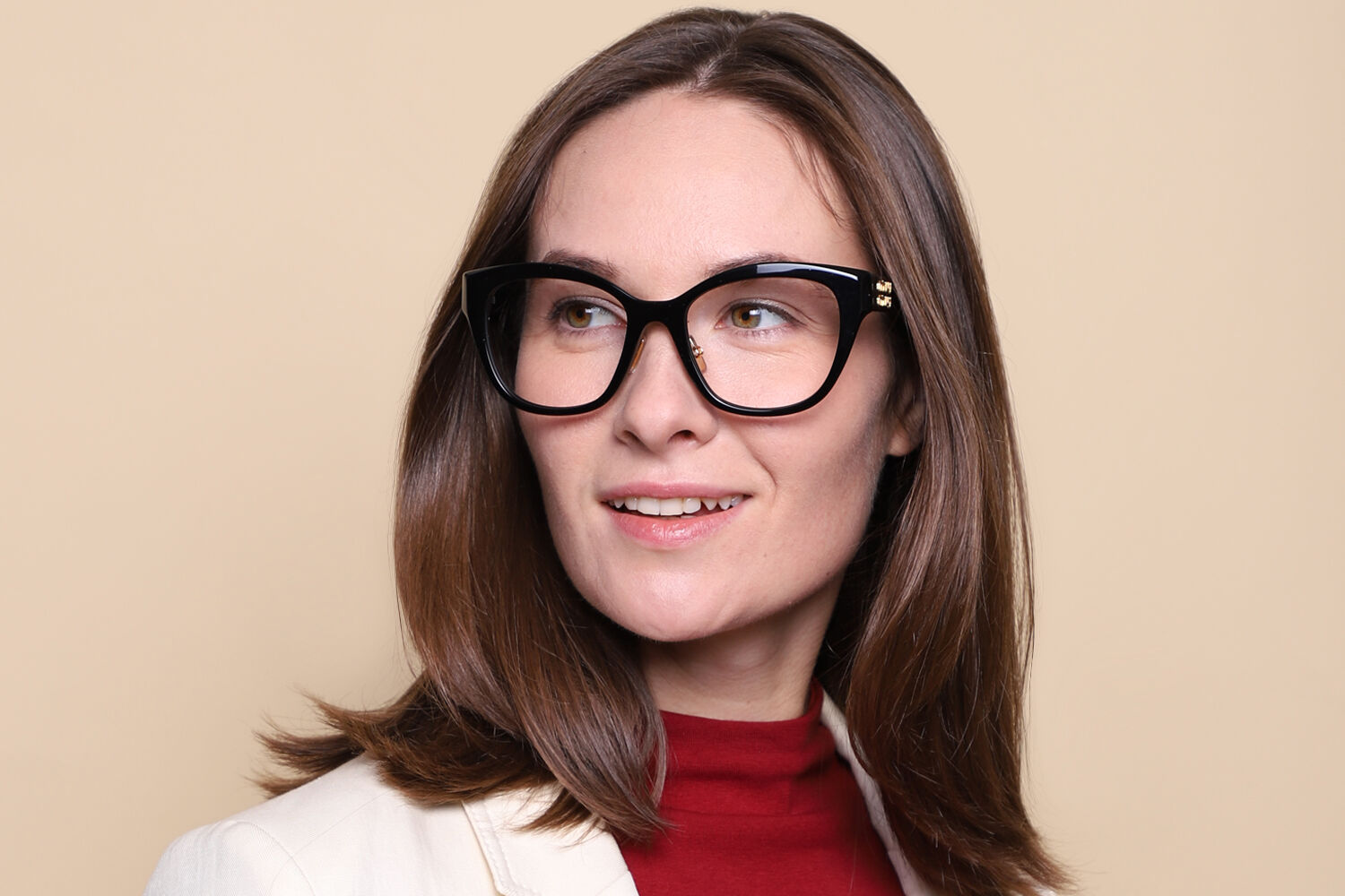 Miu Miu MU05XVF Asian Fit 1AB1O1 Cat Eye Black Eyeglasses