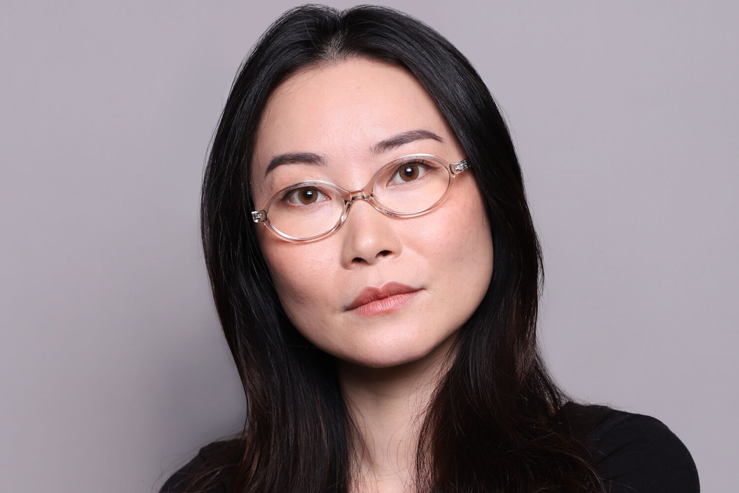 Miu Miu MU01XV 12U1O1 Oval Transparent Hemp Grey Eyeglasses