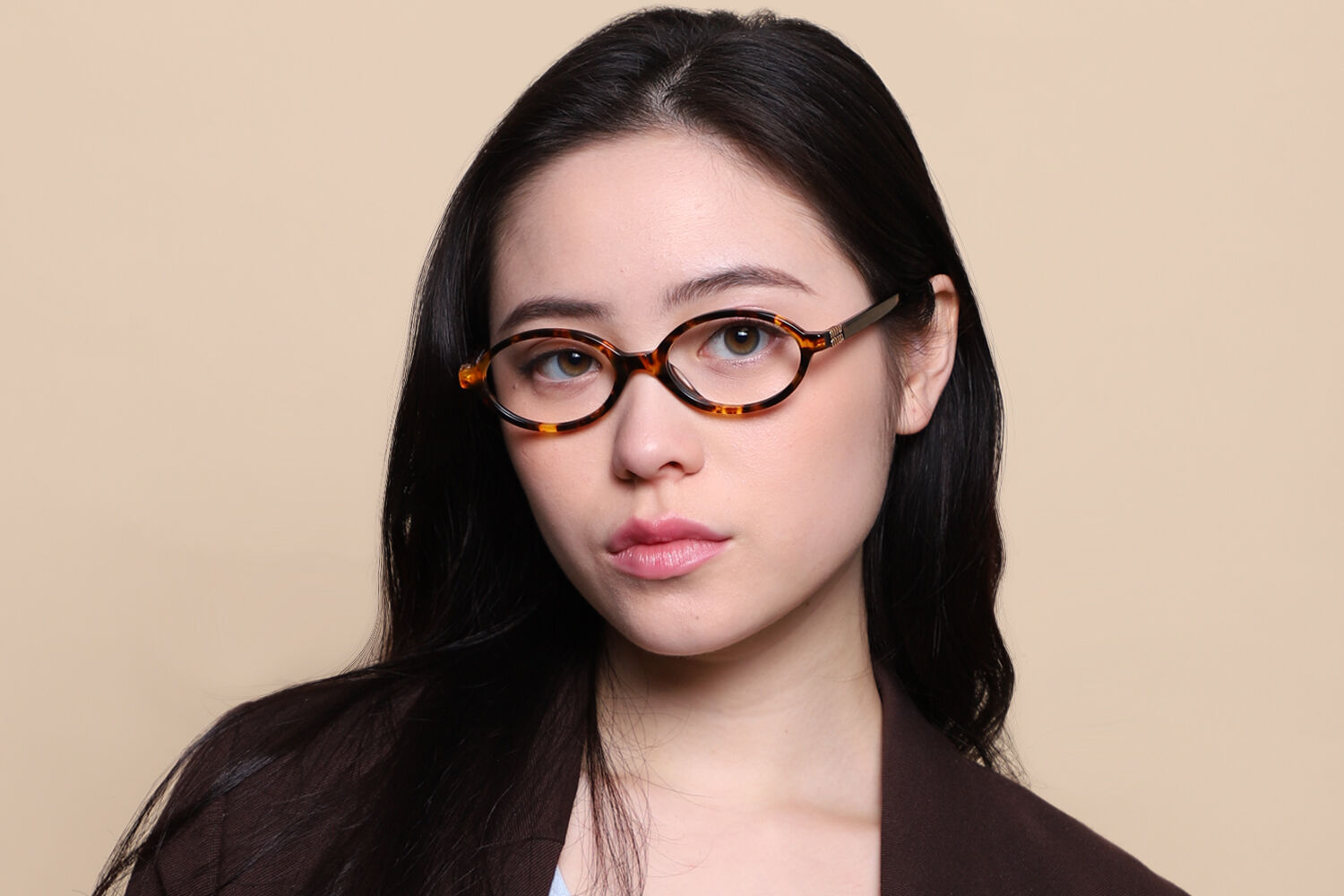 Miu Miu MU01XV VAU1O1 Oval Honey Yellow Tortoise Eyeglasses