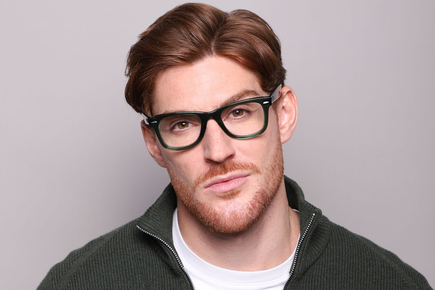 Ray-Ban RX4340V Wayfarer Ease 8418 Square Transparent Green
