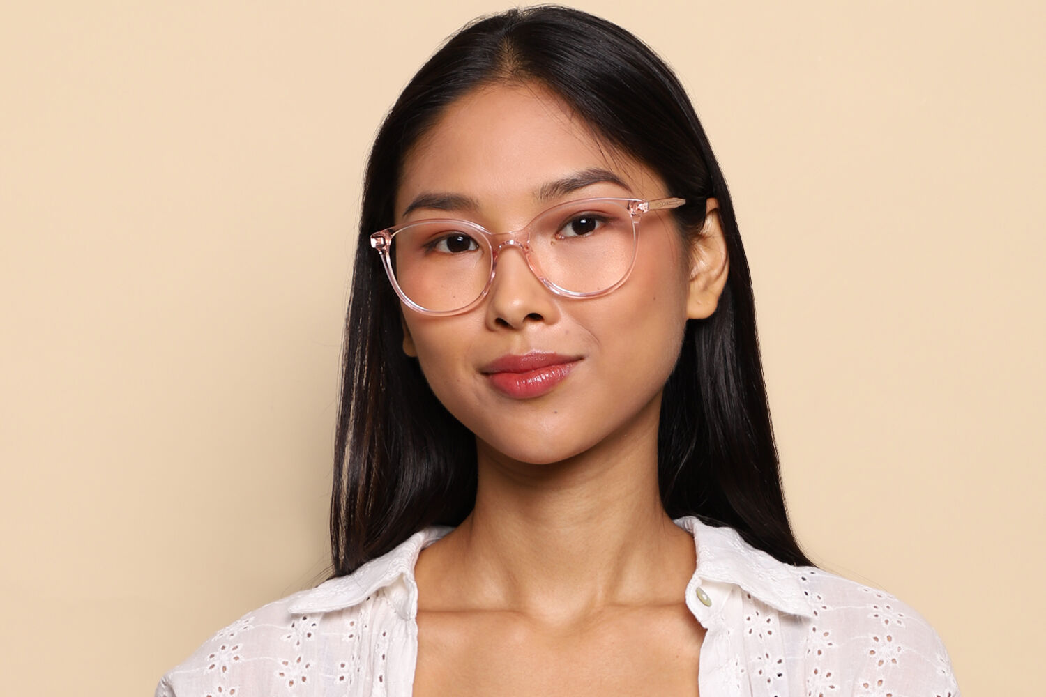Dolce & Gabbana DG3425 3148 Oval Transparent Pink Eyeglasses