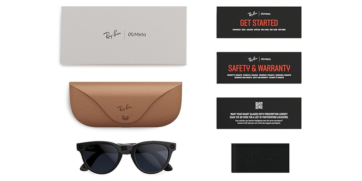 Ray-Ban Meta RW4013 Headliner Gen 2 601/71 Oval Black Sunglasses