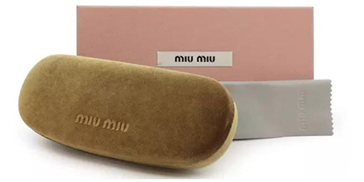 Miu Miu MU56ZS ZVN5S0 Geometric Pale Gold Sunglasses