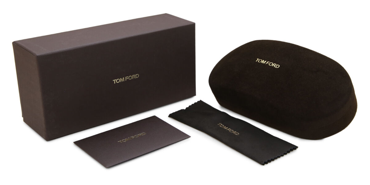 Tom Ford FT0764 SABRINA-02 01B Browline Shiny Black Sunglasses