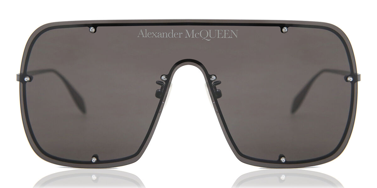 Alexander McQueen AM0362S 001 Single Lens Ruthenium Grey