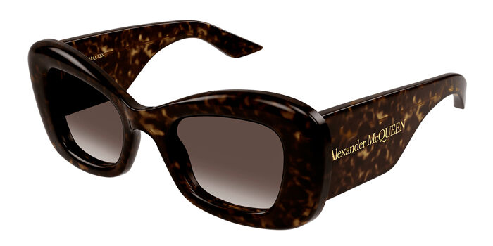 Alexander McQueen AM0434S 001 Cat Eye Shiny Black Sunglasses  display picture 1