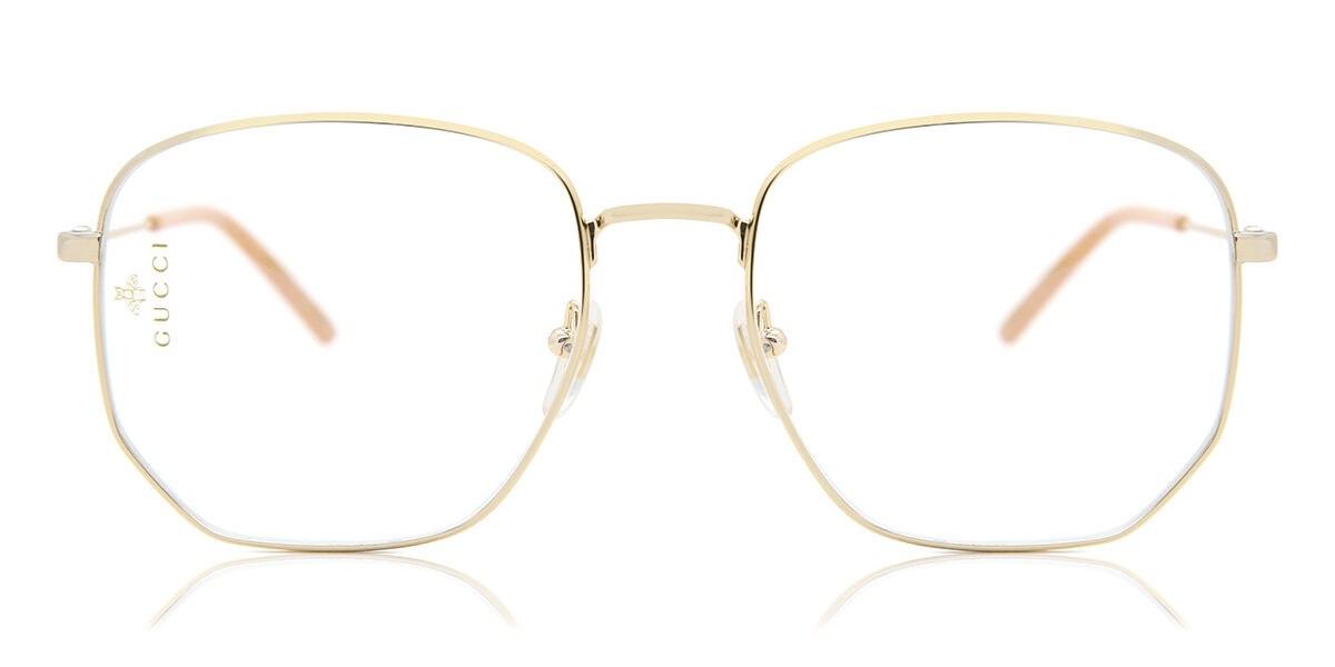 新品GUCCI ファッションメガネゴールド ユニセックスGG0396S-001 Gucci GG0396S 001 Square Gold Sunglasses | SmartBuyGlasses Canada