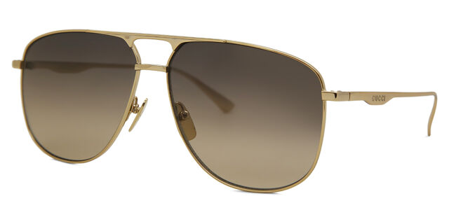 Gucci GG0336S 001 Pilot Gold Sunglasses | SmartBuyGlasses Canada display picture 2