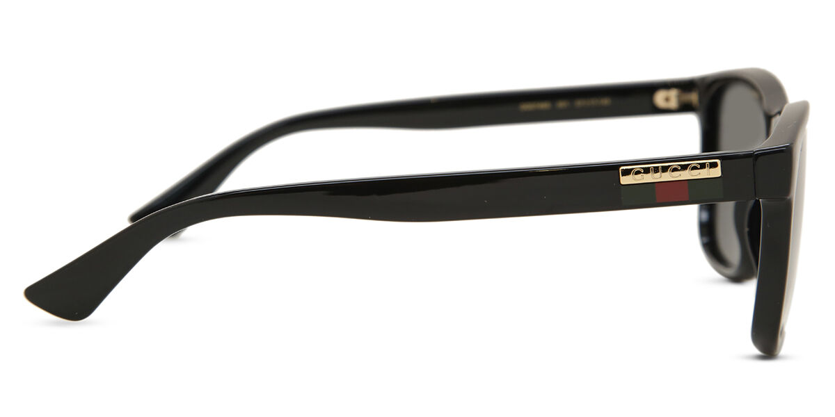 Gucci GG0746S 001 Square Shiny Black Sunglasses | SmartBuyGlasses
