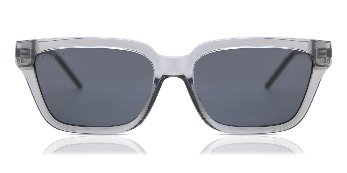 Gucci GG0975S 001 Square Transparent Grey Sunglasses