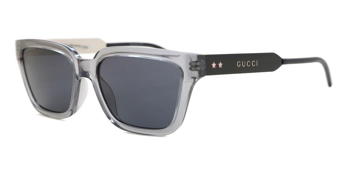 Gucci GG0975S 001 Square Transparent Grey Sunglasses
