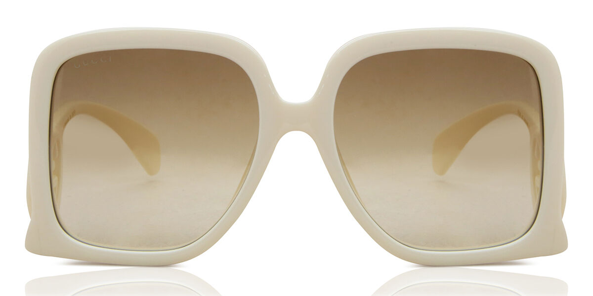 GUCCI サングラス　美品✨ Gucci GG1326S 002 Square Ivory White Sunglasses | SmartBuyGlasses