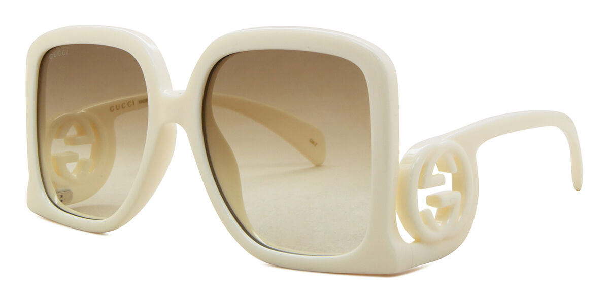 Gucci GG1326S 002 Square Ivory White Sunglasses | SmartBuyGlasses