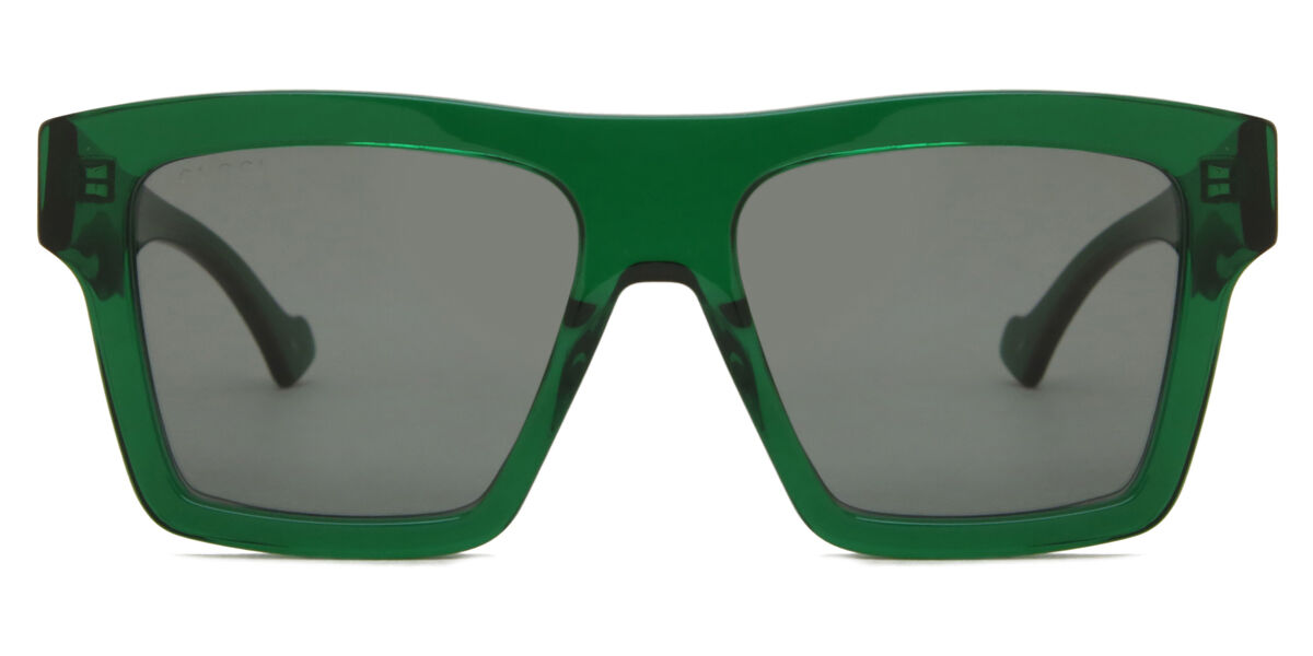 Gucci GG0962S 010 Square Transparent Green Sunglasses