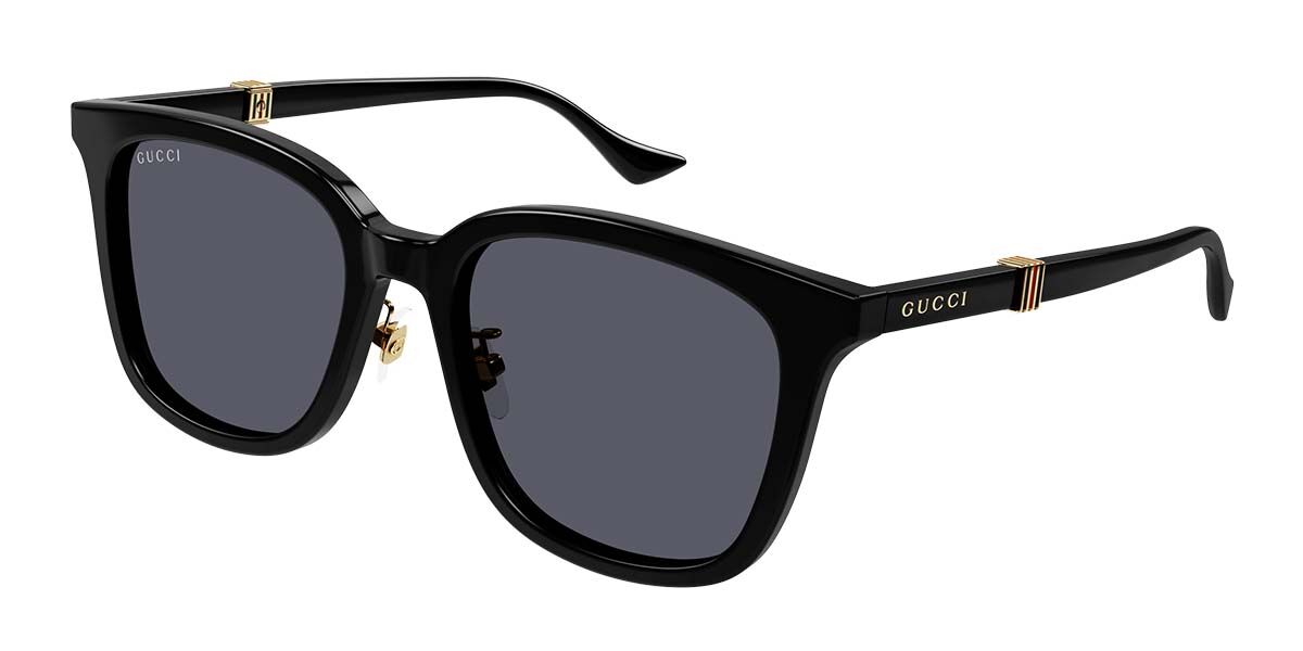 Gucci GG1498SK Asian Fit 001 Square Black Sunglasses