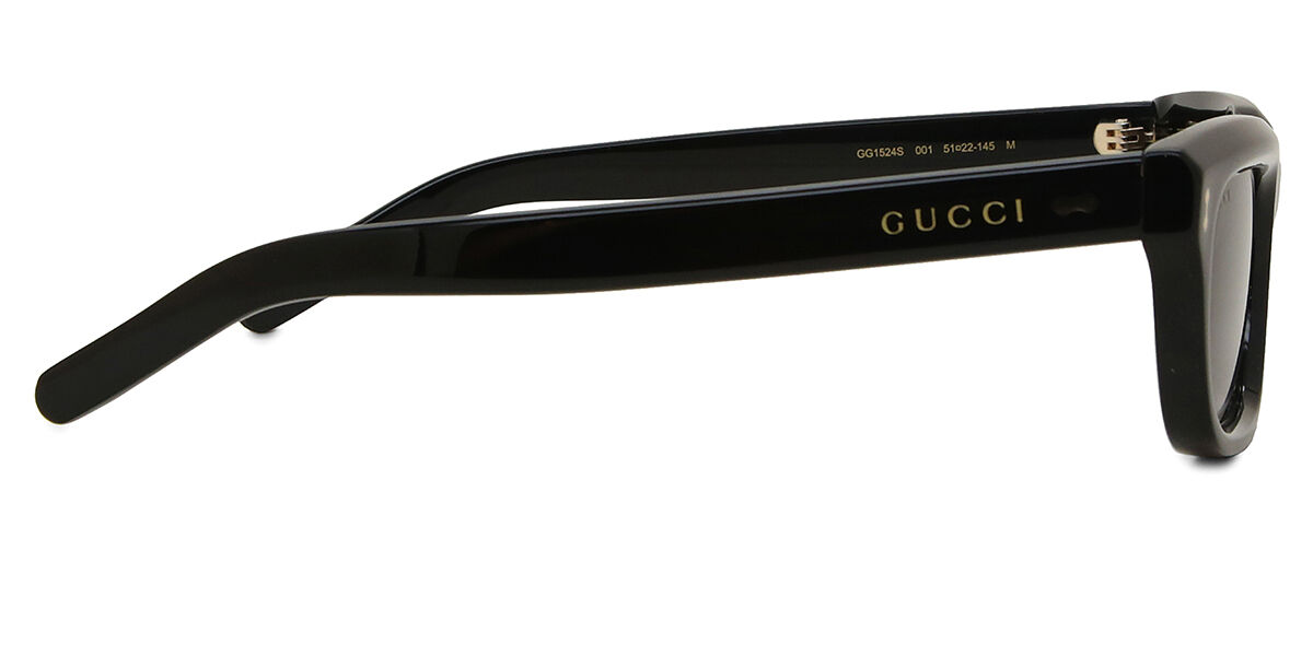 GUCCI サングラス GG2415/S ブラック Gucci GG1524S 001 Rectangle Black Sunglasses | SmartBuyGlasses Canada