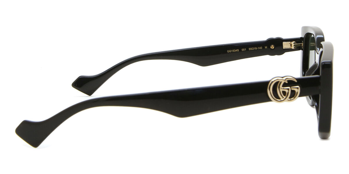 Gucci GG1534S 001 Rectangle Black Sunglasses | SmartBuyGlasses Canada