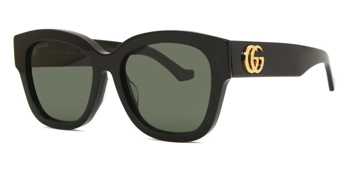 Gucci GG1550SK Asian Fit 001 Square Black Sunglasses