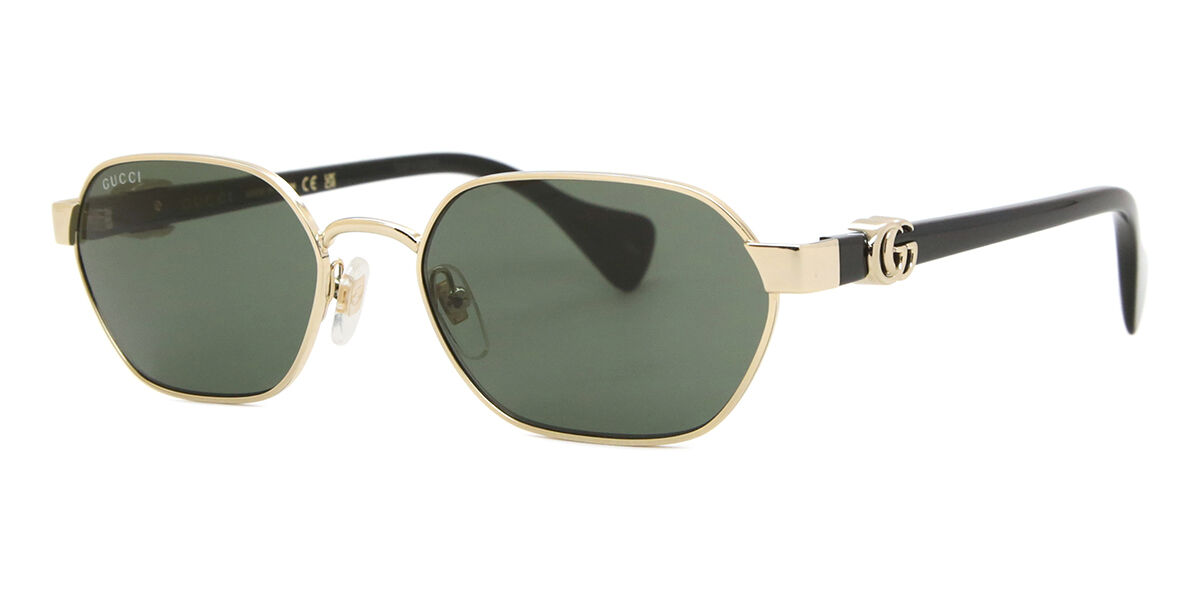Gucci GG1593S 001 Geometric Gold Sunglasses | SmartBuyGlasses Canada