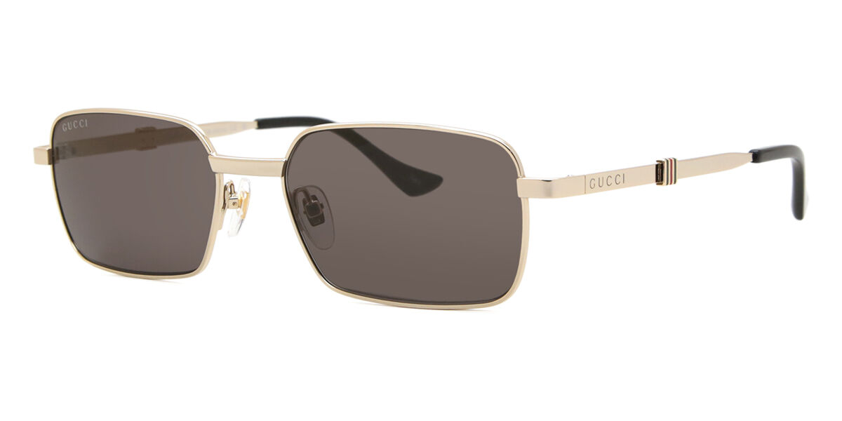 GUCCI サングラス GG0595S 001　ケース付き Gucci GG1495S 001 Rectangle Gold Sunglasses | SmartBuyGlasses Canada
