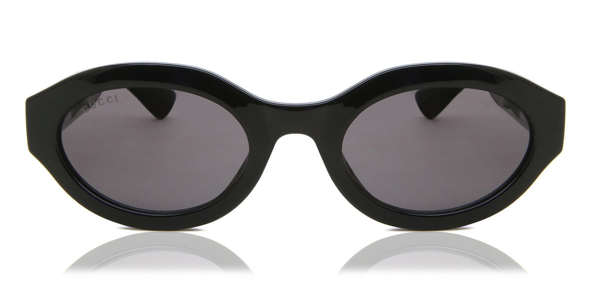 Gucci GG1579S 001 Oval Black Sunglasses | SmartBuyGlasses Canada