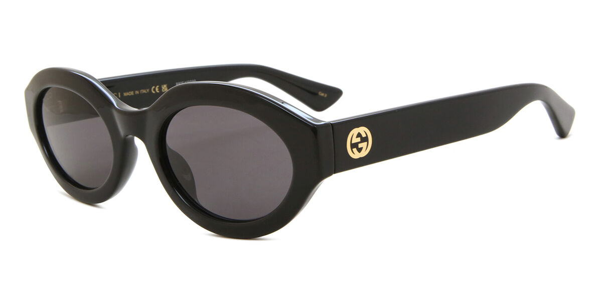 Gucci GG1579S 001 Oval Black Sunglasses | SmartBuyGlasses Canada