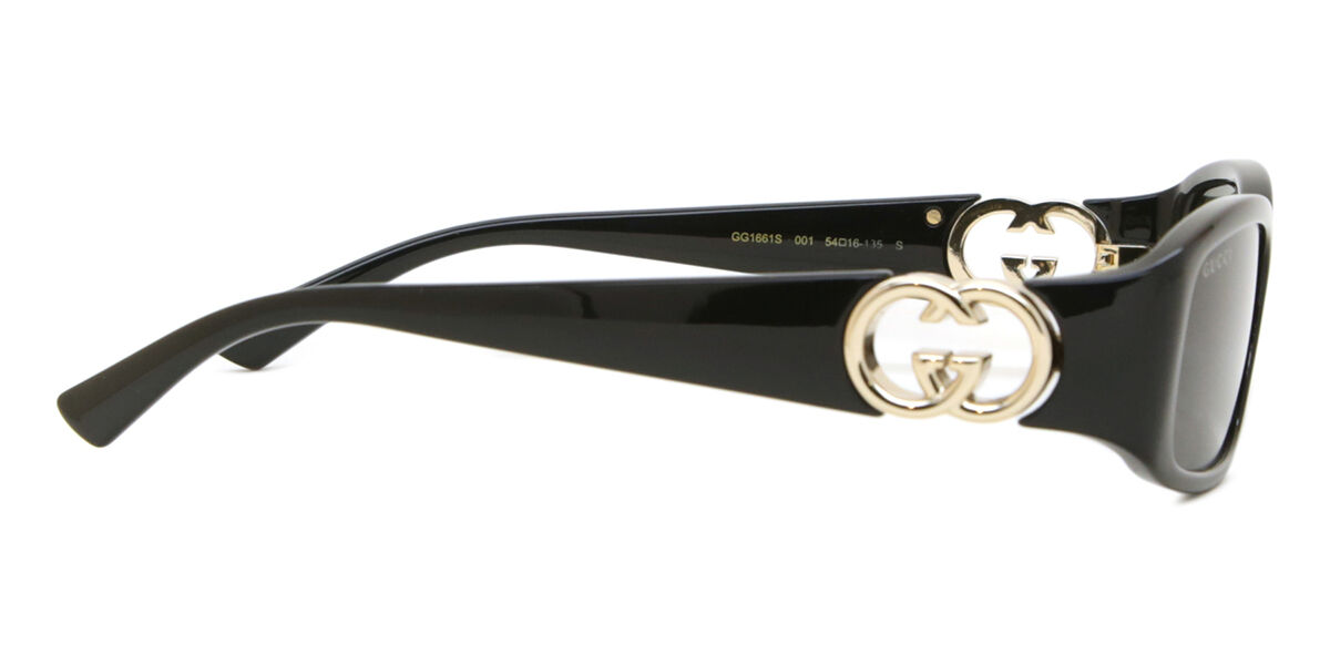 Gucci GG1661S 001 Rectangle Black Sunglasses | SmartBuyGlasses Canada