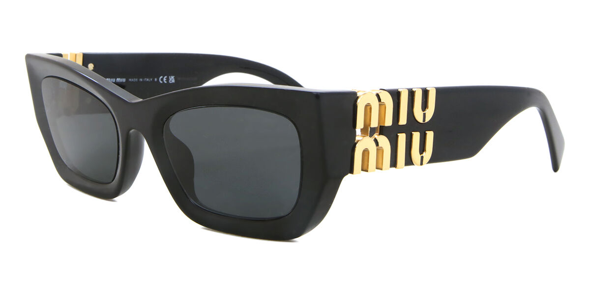 Miu Miu MU09WS 1AB5S0 Cat Eye Black Sunglasses | SmartBuyGlasses