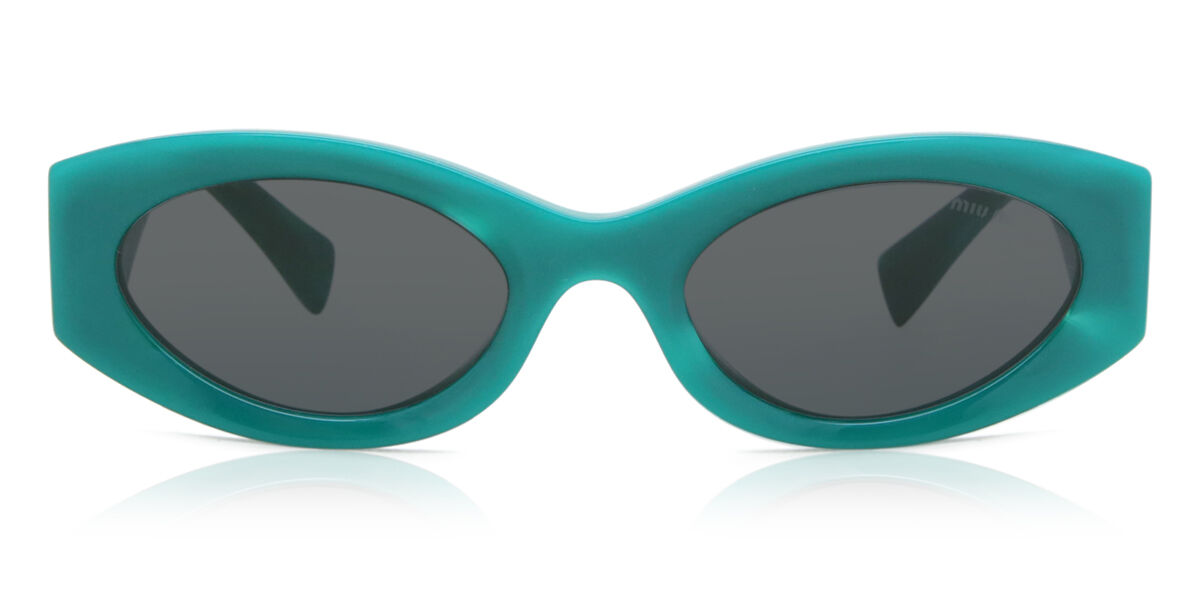 Miu Miu MU11WS 15H5S0 Oval Green Sunglasses | SmartBuyGlasses Canada