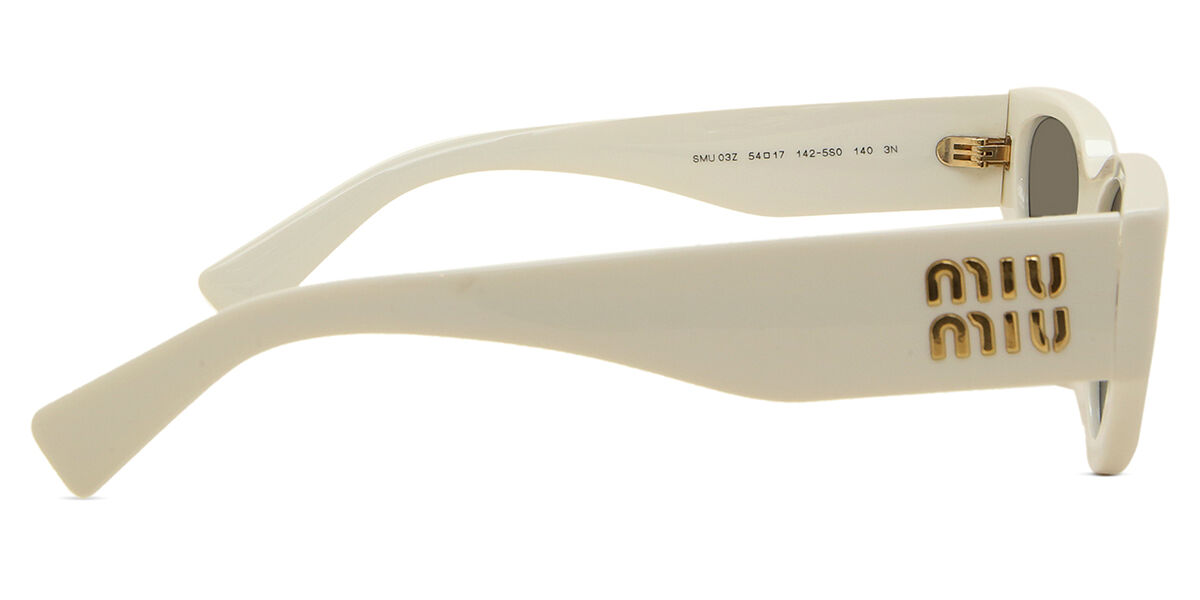 Miu Miu MU03ZS 1425S0 Cat Eye White Sunglasses | SmartBuyGlasses